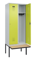 C+P Spind Evolo PLUS 0490407-10 mit Sitzbank 1 Abt.300mm Zylinder (HxBxT) 2120x300x815mm 9016/9016