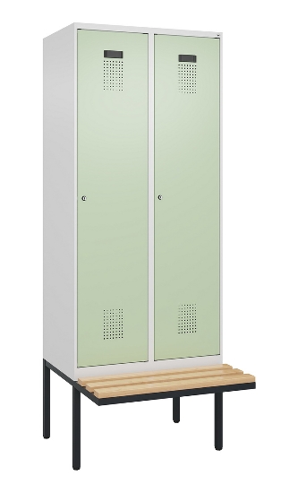 C+P Spind Evolo PLUS 0490407-10 mit Sitzbank 1 Abt.300mm Zylinder (HxBxT) 2120x300x815mm 9016/9016