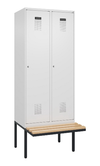 C+P Spind Evolo PLUS 0490407-10 mit Sitzbank 1 Abt.300mm Zylinder (HxBxT) 2120x300x815mm 9016/9016