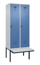C+P Spind Evolo PLUS 0490407-10 mit Sitzbank 1 Abt.300mm Drehriegel (HxBxT) 2120x300x815mm 7016/7016