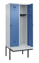 C+P Spind Evolo PLUS 0490407-10 mit Sitzbank 1 Abt.300mm Drehriegel (HxBxT) 2120x300x815mm 7016/7016