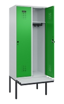 C+P Spind Evolo PLUS 0490407-10 mit Sitzbank 1 Abt.300mm Drehriegel (HxBxT) 2120x300x815mm 7016/7016