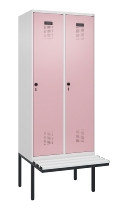 C+P Spind Evolo PLUS 0490407-10 mit Sitzbank 1 Abt.300mm Drehriegel (HxBxT) 2120x300x815mm 7016/7016