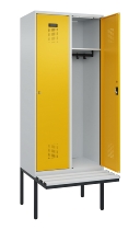 C+P Spind Evolo PLUS 0490407-10 mit Sitzbank 1 Abt.300mm Drehriegel (HxBxT) 2120x300x815mm 7016/7016