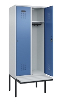 C+P Spind Evolo PLUS 0490407-10 mit Sitzbank 1 Abt.300mm Drehriegel (HxBxT) 2120x300x815mm 7016/7016