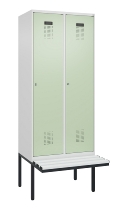 C+P Spind Evolo PLUS 0490407-10 mit Sitzbank 1 Abt.300mm Drehriegel (HxBxT) 2120x300x815mm 7016/7016