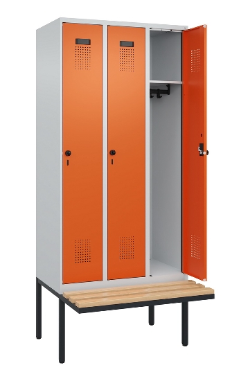 C+P Spind Evolo PLUS 0490407-10 mit Sitzbank 1 Abt.300mm Zylinder (HxBxT) 2120x300x815mm 9016/9016