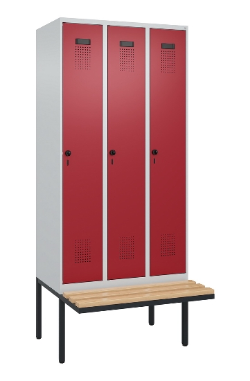 C+P Spind Evolo PLUS 0490407-10 mit Sitzbank 1 Abt.300mm Zylinder (HxBxT) 2120x300x815mm 9016/9016