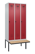 C+P Spind Evolo PLUS 0490407-10 mit Sitzbank 1 Abt.300mm Zylinder (HxBxT) 2120x300x815mm 9016/9016