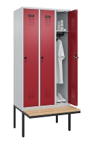 C+P Spind Evolo PLUS 0490407-10 mit Sitzbank 1 Abt.300mm Zylinder (HxBxT) 2120x300x815mm 9016/9016