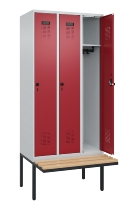 C+P Spind Evolo PLUS 0490407-10 mit Sitzbank 1 Abt.300mm Zylinder (HxBxT) 2120x300x815mm 9016/9016