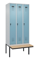 C+P Spind Evolo PLUS 0490407-10 mit Sitzbank 1 Abt.300mm Zylinder (HxBxT) 2120x300x815mm 9016/9016