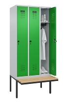 C+P Spind Evolo PLUS 0490407-10 mit Sitzbank 1 Abt.300mm Zylinder (HxBxT) 2120x300x815mm 9016/9016