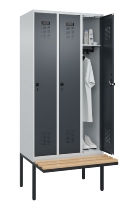 C+P Spind Evolo PLUS 0490407-10 mit Sitzbank 1 Abt.300mm Zylinder (HxBxT) 2120x300x815mm 9016/9016