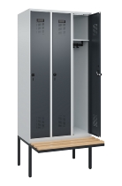 C+P Spind Evolo PLUS 0490407-10 mit Sitzbank 1 Abt.300mm Zylinder (HxBxT) 2120x300x815mm 9016/9016
