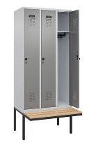 C+P Spind Evolo PLUS 0490407-10 mit Sitzbank 1 Abt.300mm Zylinder (HxBxT) 2120x300x815mm 9016/9016