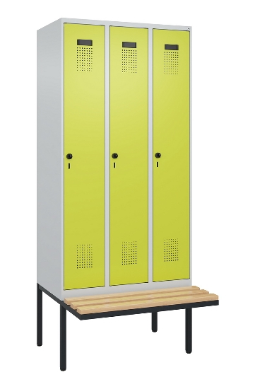 C+P Spind Evolo PLUS 0490407-10 mit Sitzbank 1 Abt.300mm Zylinder (HxBxT) 2120x300x815mm 9016/9016