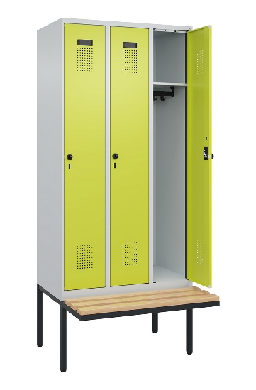 C+P Spind Evolo PLUS 0490407-10 mit Sitzbank 1 Abt.300mm Zylinder (HxBxT) 2120x300x815mm 9016/9016