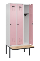 C+P Spind Evolo PLUS 0490407-10 mit Sitzbank 1 Abt.300mm Zylinder (HxBxT) 2120x300x815mm 9016/9016