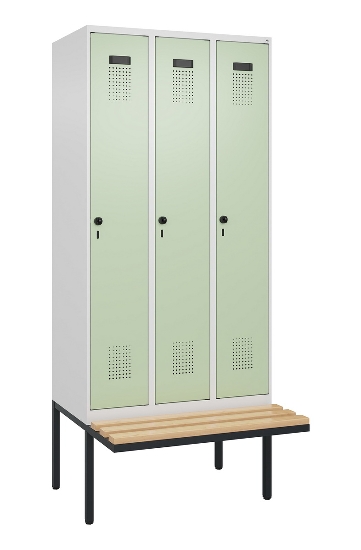 C+P Spind Evolo PLUS 0490407-10 mit Sitzbank 1 Abt.300mm Zylinder (HxBxT) 2120x300x815mm 9016/9016
