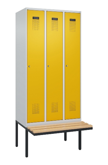 C+P Spind Evolo PLUS 0490407-10 mit Sitzbank 1 Abt.300mm Zylinder (HxBxT) 2120x300x815mm 9016/9016