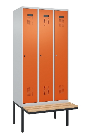 C+P Spind Evolo PLUS 0490407-10 mit Sitzbank 1 Abt.300mm Zylinder (HxBxT) 2120x300x815mm 9016/9016