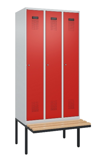 C+P Spind Evolo PLUS 0490407-10 mit Sitzbank 1 Abt.300mm Zylinder (HxBxT) 2120x300x815mm 9016/9016