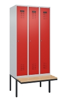 C+P Spind Evolo PLUS 0490407-10 mit Sitzbank 1 Abt.300mm Zylinder (HxBxT) 2120x300x815mm 9016/9016