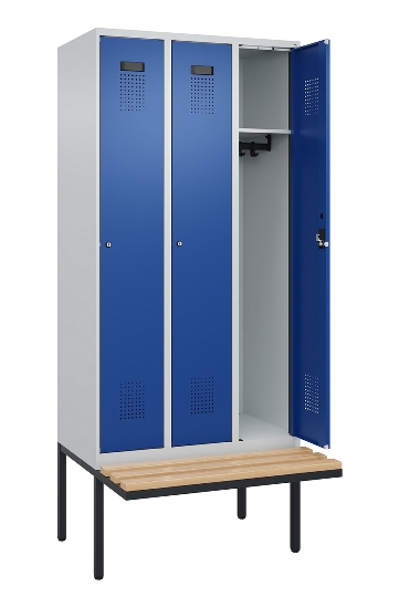 C+P Spind Evolo PLUS 0490407-10 mit Sitzbank 1 Abt.300mm Zylinder (HxBxT) 2120x300x815mm 9016/9016