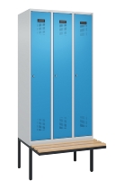 C+P Spind Evolo PLUS 0490407-10 mit Sitzbank 1 Abt.300mm Zylinder (HxBxT) 2120x300x815mm 9016/9016