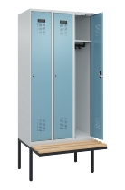 C+P Spind Evolo PLUS 0490407-10 mit Sitzbank 1 Abt.300mm Zylinder (HxBxT) 2120x300x815mm 9016/9016