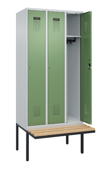 C+P Spind Evolo PLUS 0490407-10 mit Sitzbank 1 Abt.300mm Zylinder (HxBxT) 2120x300x815mm 9016/9016