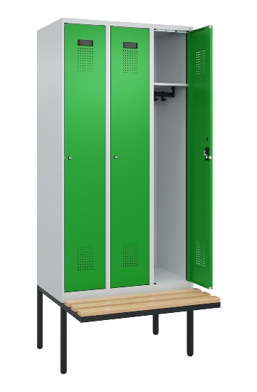C+P Spind Evolo PLUS 0490407-10 mit Sitzbank 1 Abt.300mm Zylinder (HxBxT) 2120x300x815mm 9016/9016