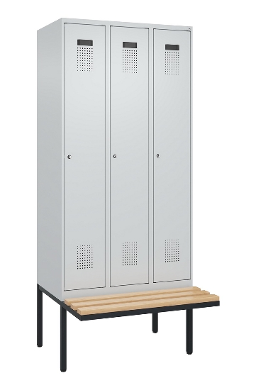 C+P Spind Evolo PLUS 0490407-10 mit Sitzbank 1 Abt.300mm Zylinder (HxBxT) 2120x300x815mm 9016/9016