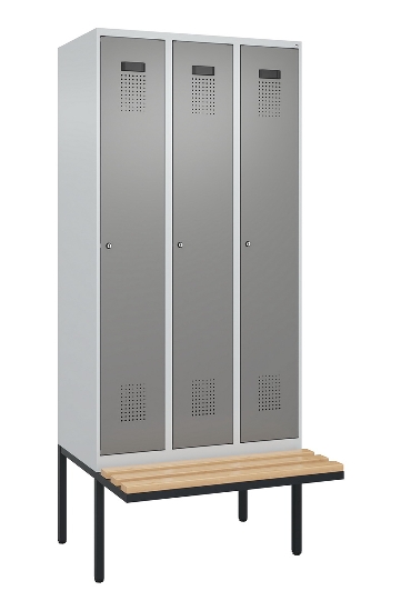 C+P Spind Evolo PLUS 0490407-10 mit Sitzbank 1 Abt.300mm Zylinder (HxBxT) 2120x300x815mm 9016/9016