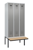 C+P Spind Evolo PLUS 0490407-10 mit Sitzbank 1 Abt.300mm Zylinder (HxBxT) 2120x300x815mm 9016/9016