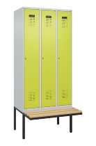 C+P Spind Evolo PLUS 0490407-10 mit Sitzbank 1 Abt.300mm Zylinder (HxBxT) 2120x300x815mm 9016/9016