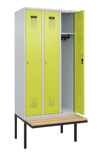 C+P Spind Evolo PLUS 0490407-10 mit Sitzbank 1 Abt.300mm Zylinder (HxBxT) 2120x300x815mm 9016/9016