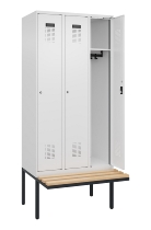 C+P Spind Evolo PLUS 0490407-10 mit Sitzbank 1 Abt.300mm Zylinder (HxBxT) 2120x300x815mm 9016/9016