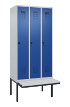 C+P Spind Evolo PLUS 0490407-10 mit Sitzbank 1 Abt.300mm Drehriegel (HxBxT) 2120x300x815mm 7016/7016