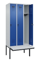 C+P Spind Evolo PLUS 0490407-10 mit Sitzbank 1 Abt.300mm Drehriegel (HxBxT) 2120x300x815mm 7016/7016