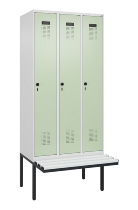 C+P Spind Evolo PLUS 0490407-10 mit Sitzbank 1 Abt.300mm Drehriegel (HxBxT) 2120x300x815mm 7016/7016