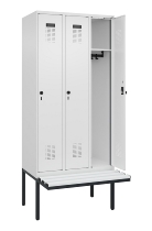 C+P Spind Evolo PLUS 0490407-10 mit Sitzbank 1 Abt.300mm Drehriegel (HxBxT) 2120x300x815mm 7016/7016