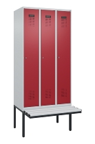 C+P Spind Evolo PLUS 0490407-10 mit Sitzbank 1 Abt.300mm Drehriegel (HxBxT) 2120x300x815mm 7016/7016