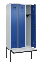 C+P Spind Evolo PLUS 0490407-10 mit Sitzbank 1 Abt.300mm Drehriegel (HxBxT) 2120x300x815mm 7016/7016