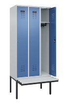C+P Spind Evolo PLUS 0490407-10 mit Sitzbank 1 Abt.300mm Drehriegel (HxBxT) 2120x300x815mm 7016/7016