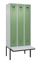 C+P Spind Evolo PLUS 0490407-10 mit Sitzbank 1 Abt.300mm Drehriegel (HxBxT) 2120x300x815mm 7016/7016