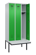 C+P Spind Evolo PLUS 0490407-10 mit Sitzbank 1 Abt.300mm Drehriegel (HxBxT) 2120x300x815mm 7016/7016