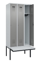 C+P Spind Evolo PLUS 0490407-10 mit Sitzbank 1 Abt.300mm Drehriegel (HxBxT) 2120x300x815mm 7016/7016