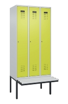 C+P Spind Evolo PLUS 0490407-10 mit Sitzbank 1 Abt.300mm Drehriegel (HxBxT) 2120x300x815mm 7016/7016